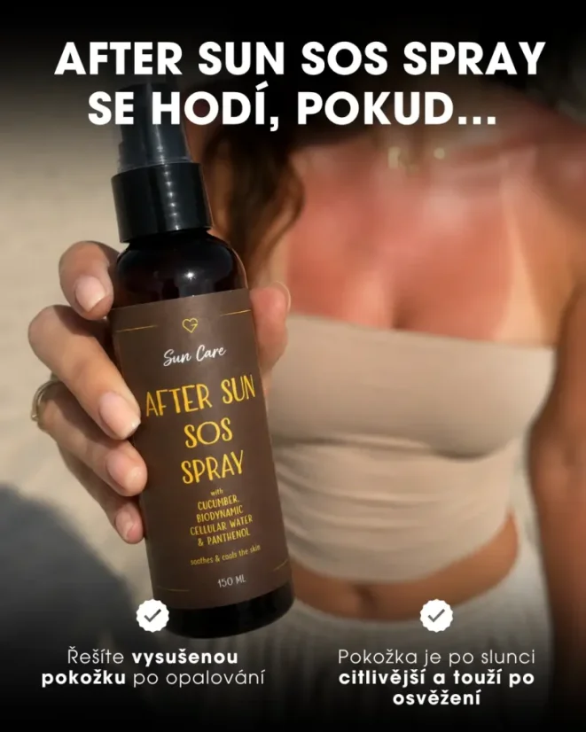 SOS sprej po opaľovaní s panthenolom 5 % a aloe vera 150 ml