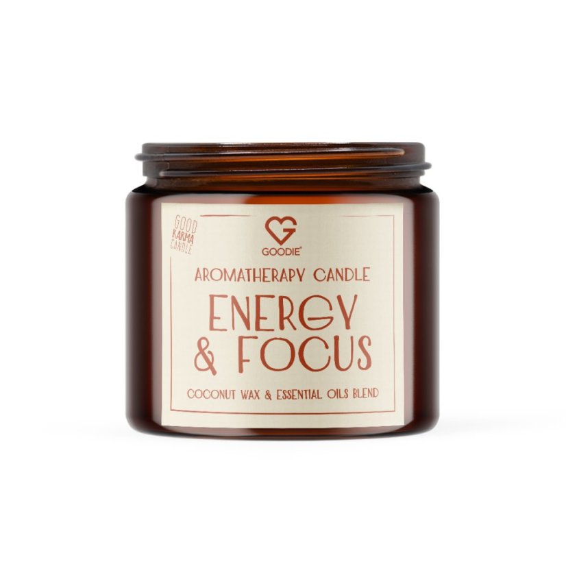 Aromaterapeutická svíčka s bavlněným knotem - Energy & Focus 80 g SK