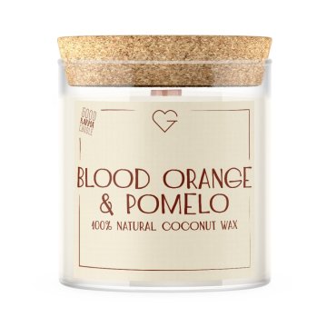Svíčka s praskajícím dřevěným knotem - Bloody Orange & Pomelo 280 g