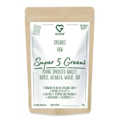 Super 5 Greens - sušené šťavy BIO, RAW - mladý ječmen, alfa alfa, kamut, mladá pšenice, mladý oves šťávy 150 g