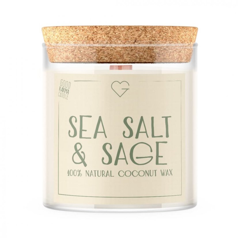 Sviečka s dreveným praskajúcim knôtom – Sea Salt & Sage 280 g SK