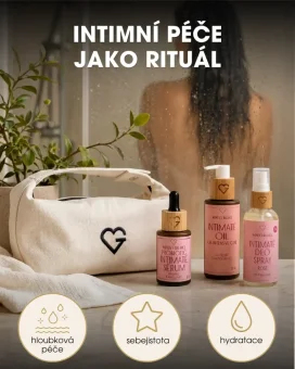 Set pro intimní péči Premium – béžová taštička CZ