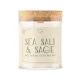 Svíčka s dřevěným praskajícím knotem – Sea Salt & Sage 160 g CZ