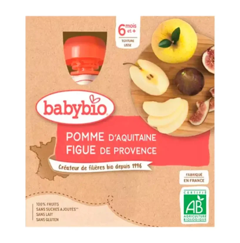BABYBIO - ovocná kapsička jablko a fík 4x90 g