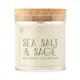 Svíčka s dřevěným praskajícím knotem – Sea Salt & Sage 280 g CZ