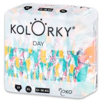 Kolorky DAY - Dětské pleny - Brushes - velikost XL 12-16 kg (17 ks)