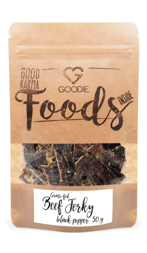 Grass-fed sušené hovězí maso - Jerky - černý pepř 50 g SK
