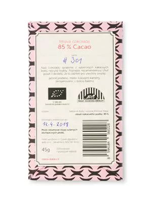 AJALA - 85% tmavá čokoláda BIO 45 g CZ