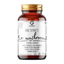 Vitálne huby - Ultimátny komplex - 5 synergických druhov - duálne extrakty - 60 kapsúl