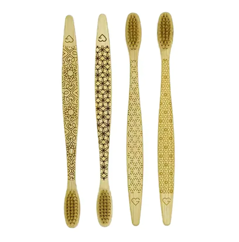 Bambusový zubní kartáček - vzor piktogram