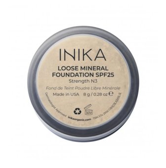 Inika Organic - Přírodní sypký minerální pudrový make-up SPF25 - Strenght 8 g PL