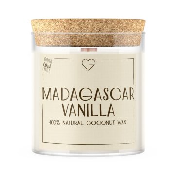 Svíčka s praskajícím dřevěným knotem - Madagascar Vanilla 280 g