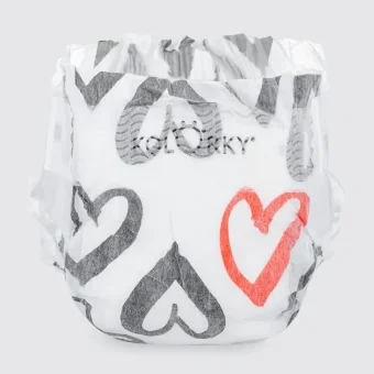 Kolorky DAY - Dětské pleny - Hearts - velikost S 3-6 kg (25 ks) CZ