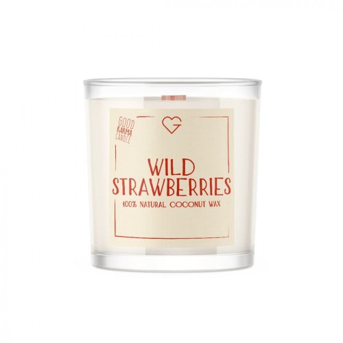 Svíčka s dřevěným praskajícím knotem - Lesní jahody - Wild Strawberries 50 g