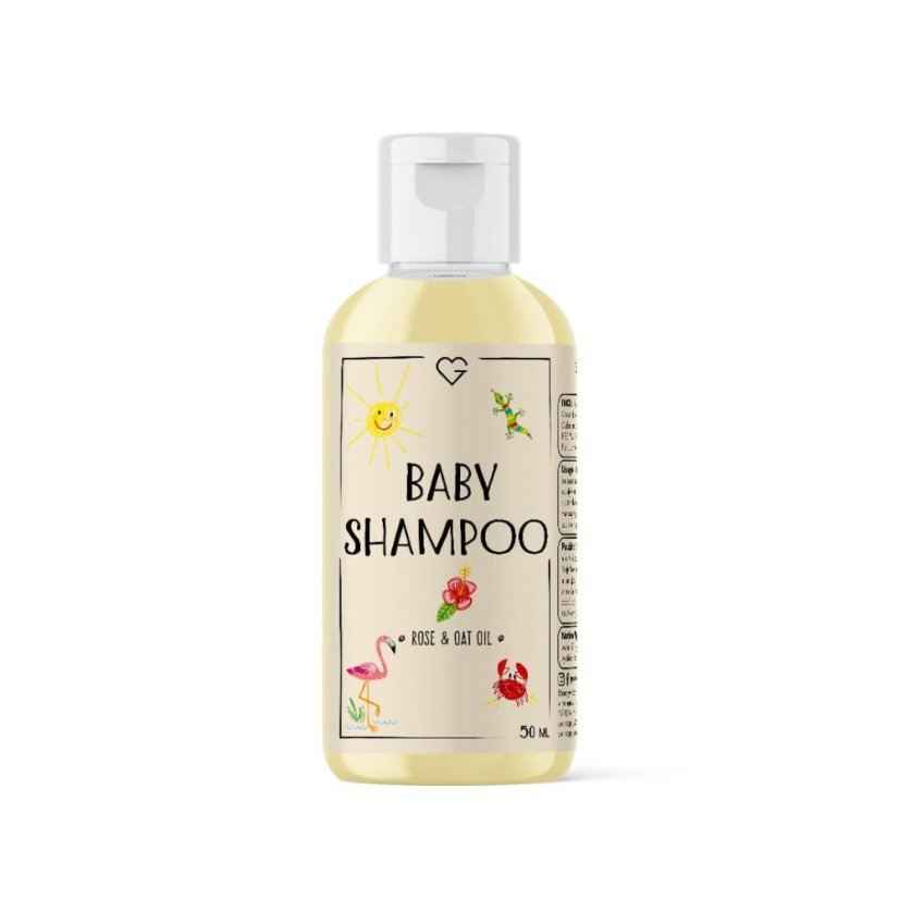 BABY Gentle shampoo and body wash - Dětský jemný šampon a sprchový gel 2v1 -  růže & ovesný olej 50 ml CZ