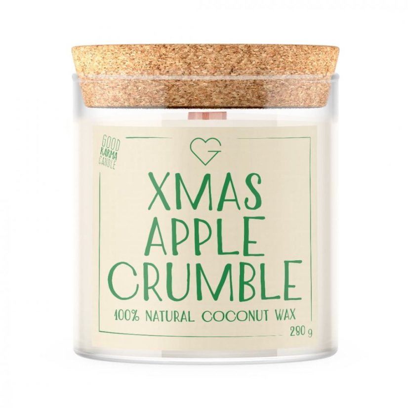 Gyertya ropogó fa kanóccal - XMAS Apple Crumble 280 g HU