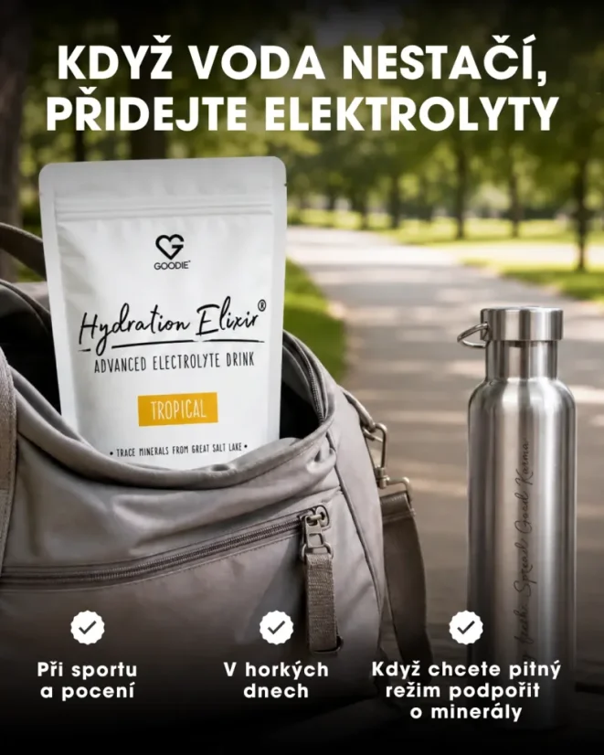 CZ Elektrolytový nápoj Hydration Elixir – přidejte, když voda nestačí