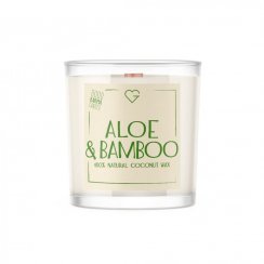 Svíčka s dřevěným praskajícím knotem - Aloe & Bamboo 50 g