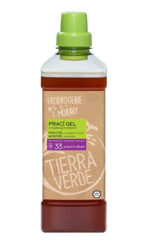 Tierra Verde - Prací gel z mýdlových ořechů s levandulovou silicí 1 l CZ