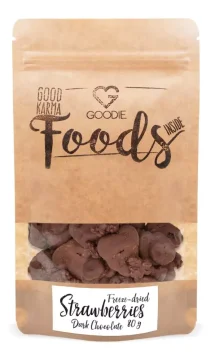 Lyofilizované jahody v hořké čokoládě 80 g