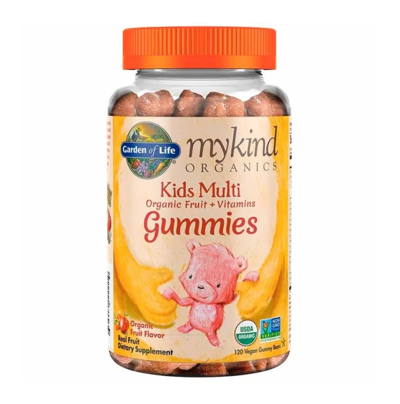 Mykind Organics Multvitamín Gummies Pro Děti - z organického ovoce - 120 vegan bonbonů