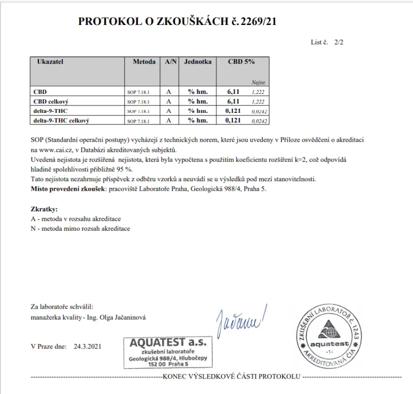 CBG - Konopný olej 5% full spectrum 10 ml