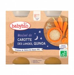 BABYBIO - večerní svačinka z mrkvového mouliné a quinoa 2x200 g