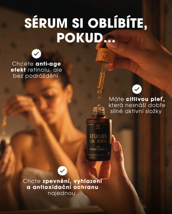 Vitaminové sérum s Antioxidanty, Bakuchiolem a Q10 30 ml CZ