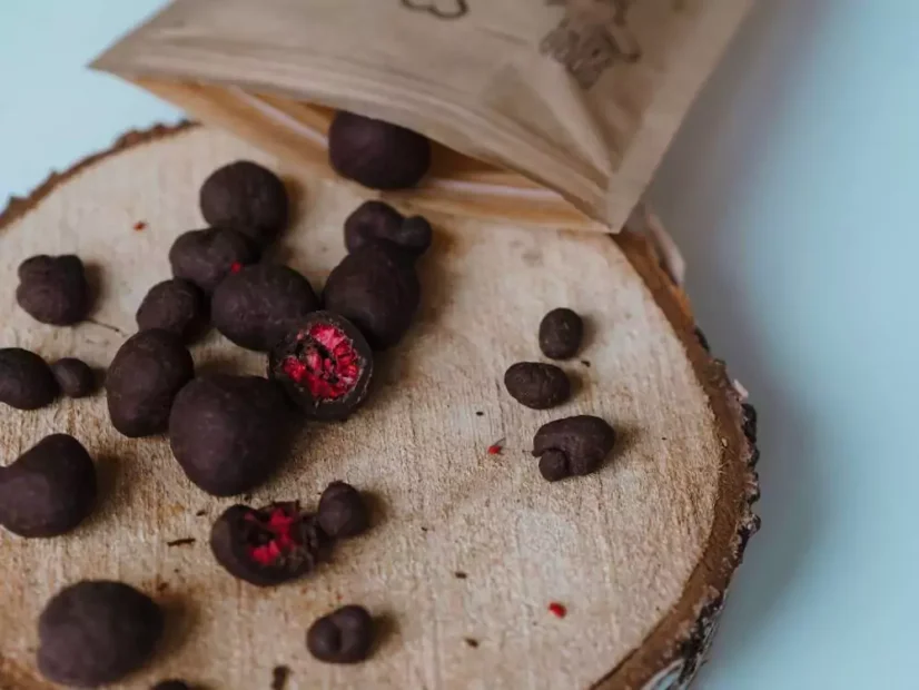 Lyofilizované maliny v hořké čokoládě 80g CZ