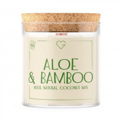 Svíčka s dřevěným praskajícím knotem - Aloe & Bamboo 280 g