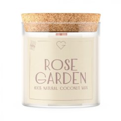 Svíčka s dřevěným praskajícím knotem – Rose Garden 280 g