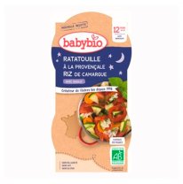 BABYBIO - przekąska na wieczór Ratatouille z ryżem 2×200 g