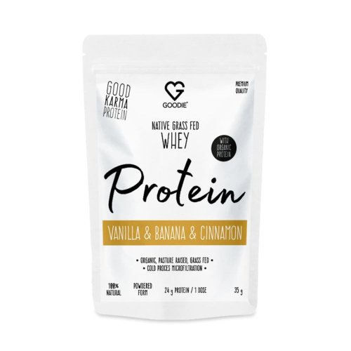 Natívny srvátkový proteín BIO GrassFed - vanilka & banán & škorica / Native GrassFed Whey protein - 35 g (1 PORCE)