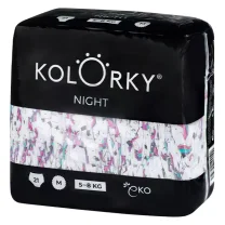 Kolorky NIGHT - Dětské pleny - Unicorns - velikost M 5-8 kg (21 ks)