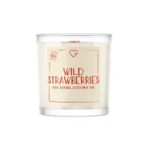 Świeca z drewnianym trzaskającym knotem - Wild Strawberries 50 g