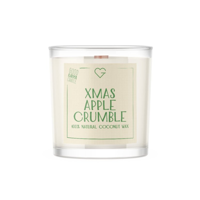 Svíčka s praskajícím dřevěným knotem - Xmas Apple Crumble 50 g CZ