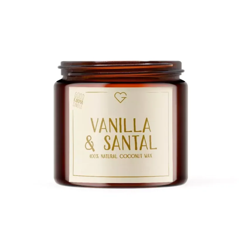 Sviečka s bavlneným knôtom - Vanilla & Santal 80 g SK