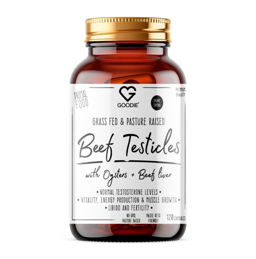 Býčí žlázy s ústřicemi a hovězími játry - Beef Testicals - kapsle 120 ks