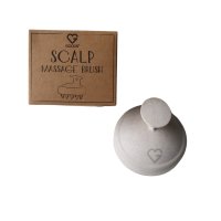 Masážní kartáč na pokožku hlavy - Scalp massage brush - béžový SK