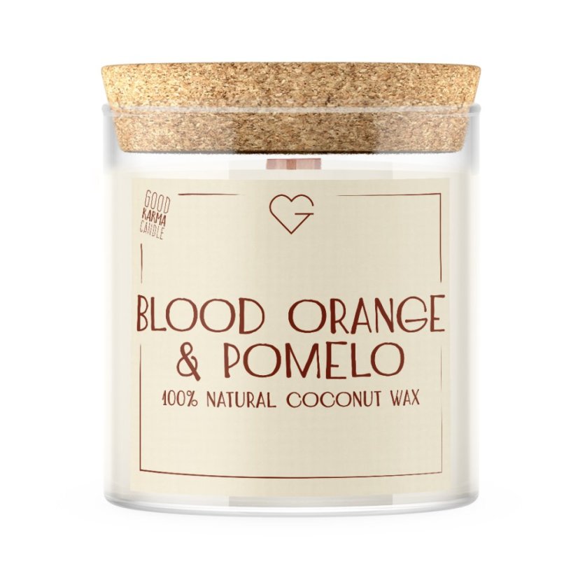 Svíčka s praskajícím dřevěným knotem - Bloody Orange & Pomelo 280 g CZ