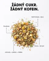 Rooibos, heřmánek, lípa, anýz a fenykl ve složení čaje Goodie Kids Herbal. CZ