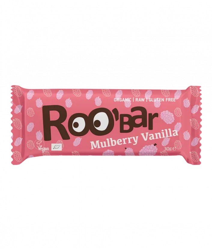 Roobar - Baton RAW - Morwa i wanilia BIO 30 g PL