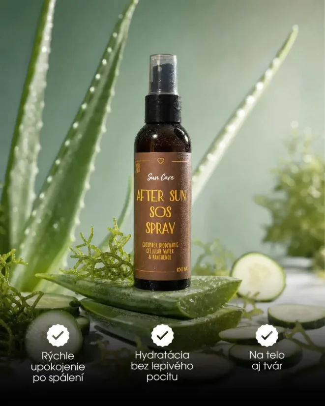 SOS sprej po opaľovaní s panthenolom 5 % a aloe vera 150 ml