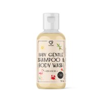 BABY Gentle shampoo and body wash - Dětský jemný šampon a sprchový gel 2v1 -  růže & ovesný olej 50 ml CZ