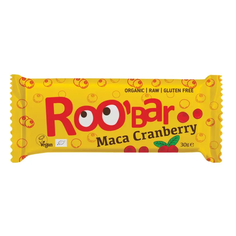 Roobar - RAW tyčinka - Maca and cranberry BIO 30g CZ