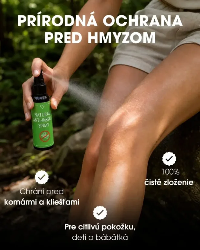 SK Přírodní repelent NATURAL ANTI INSECT - sprej proti hmyzu – prírodná ochrana pred hmyzom