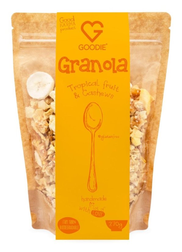 Granola - Tropické ovocie a kešu oriešky 270 g SK