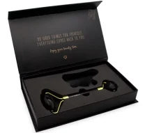 Face Massage Set (Jade roller & Gua Sha) - BLACK CZ