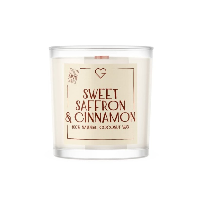 Svíčka s dřevěným praskajícím knotem - Sweet Saffron & Cinnamon 50 g